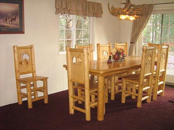 Hand carved dining room table