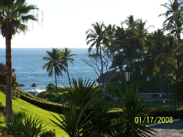 Lookinhg out to the blue Pacifc from the patio.