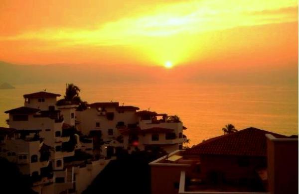Sunset view from villa