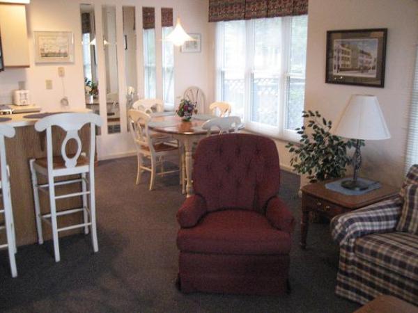 Living room and dining area