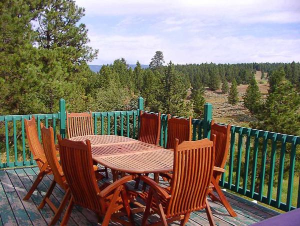 Back Deck overlooking wooded meadows