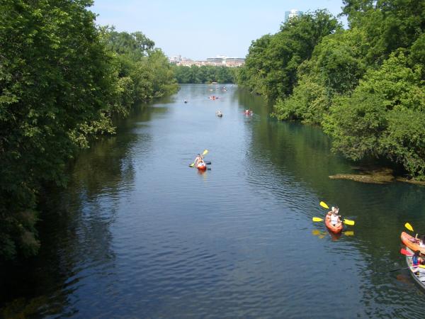Rent Canoes and kayaks a couple blocks away