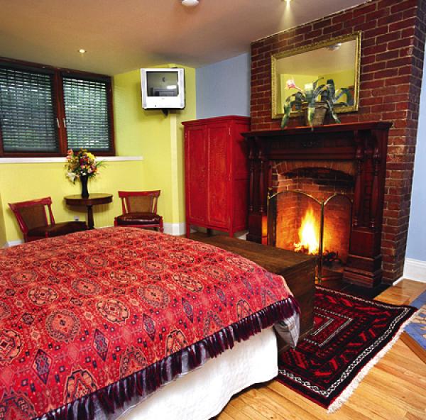 Bedroom with Fireplace