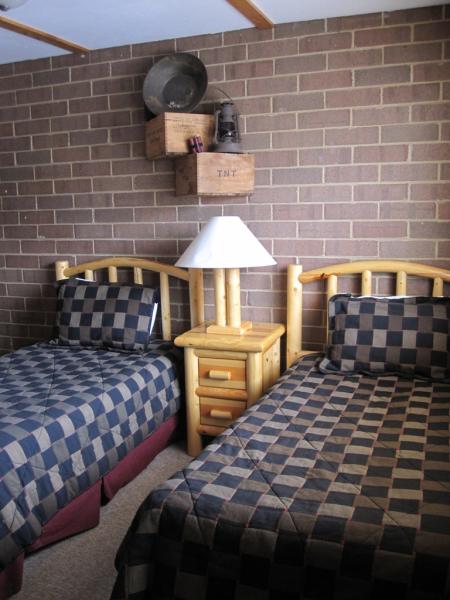 Silver Mine Theme Bedroom w/log furniture