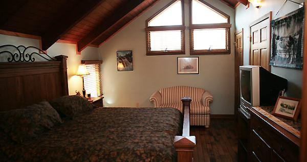Master suite with TV/DVD love seat