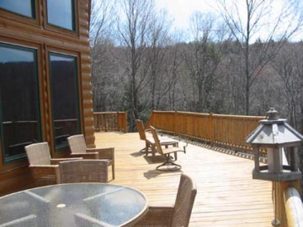 Back deck viewing Beech Mountain