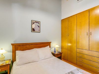 Bedroom with large wardrobe