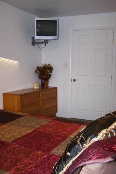 We offer TV with satellite and of course a remote 