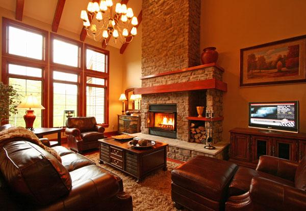 Living Room with Fireplace
