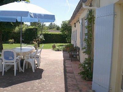 Patio with table and chairs