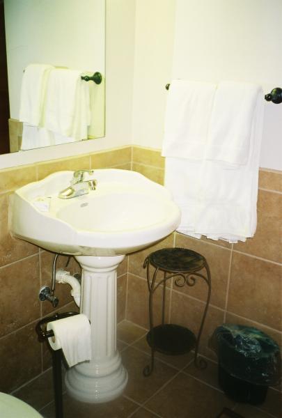 Vanity area in 1 of 2 baths on lower level
