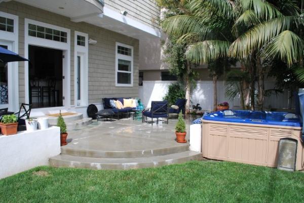 Backyard with Hot Tub and Barbecue