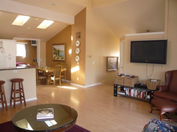 Living Room, Dining and Kitchen 