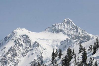 Mt. Baker snow capped peak 