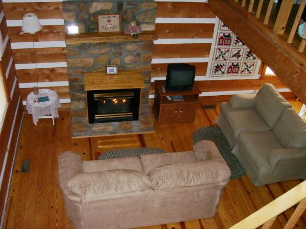View of the Living Room from Upstairs
