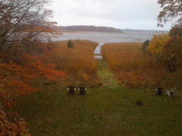 View of bay from master bedroom's porch