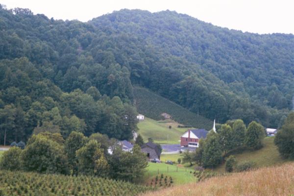 view of valley from deck