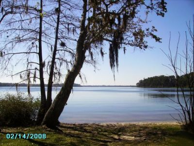 View across the lake
