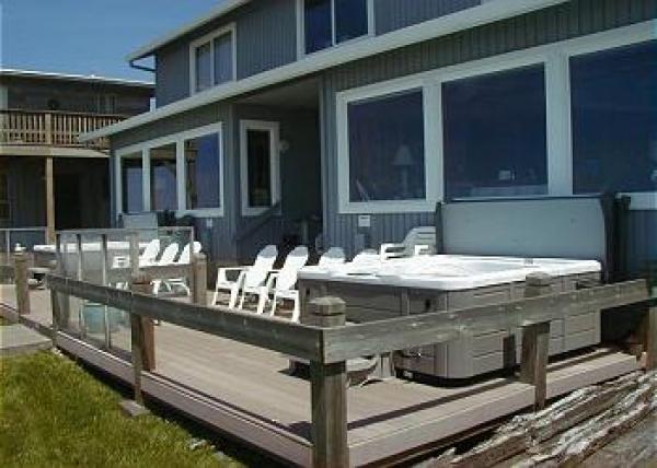 Deck with Hot Tub Overlooking Surf