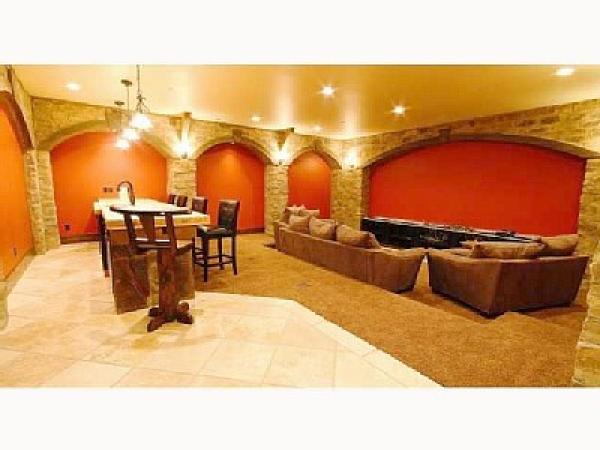 Theater with Wet Bar and Wine Storage