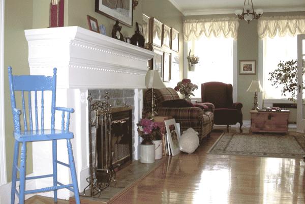 Living Area with Fireplace