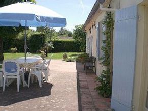 Patio with table and chairs