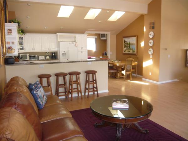 Living Room, Dining and Kitchen 