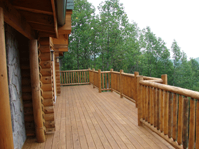 Outside Deck Looking East from Fireplace