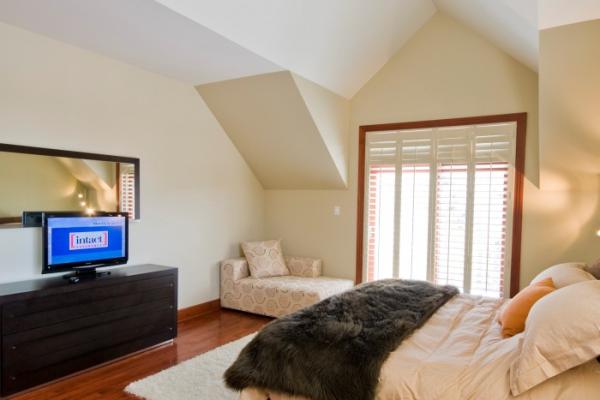 Master bedroom with King, flat screen TV