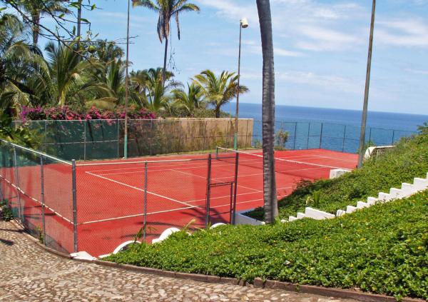 Private lighted tennis court