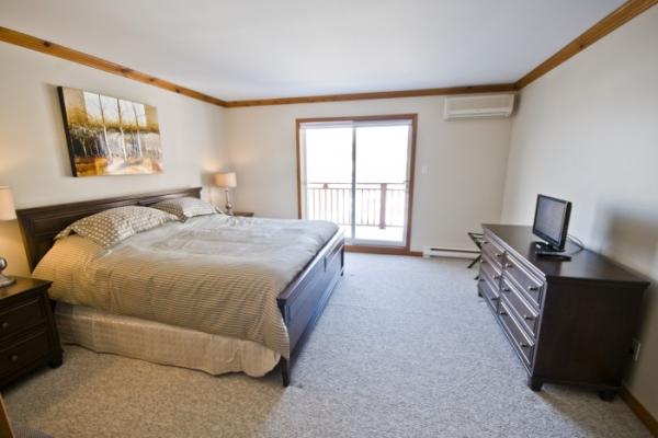 Master bedroom with King, flat screen TV