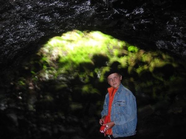 Kazumura Crater and Lava tube in front yard