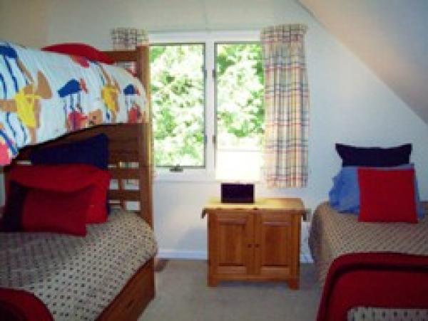Bedroom #4 with bunk bed and one twin