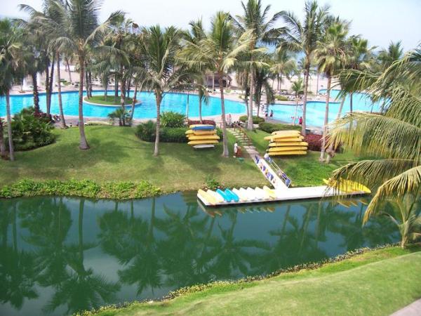 Poolside View with Water