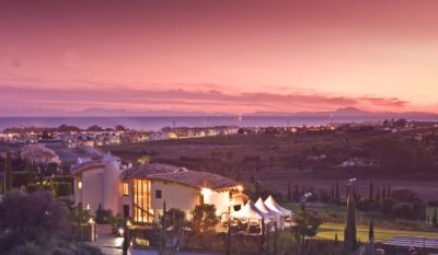 View of sunset and sea from Villa El Cano