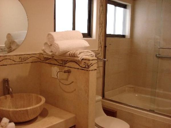 Bathroom finished, marble & granite through out