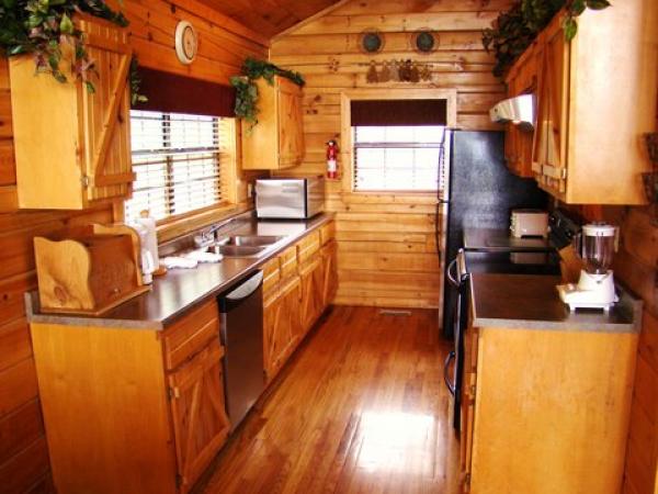Fully stocked kitchen . . .