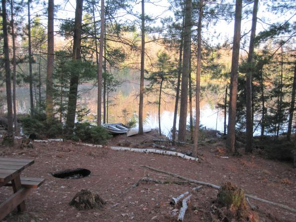 Looking into the small bedroom