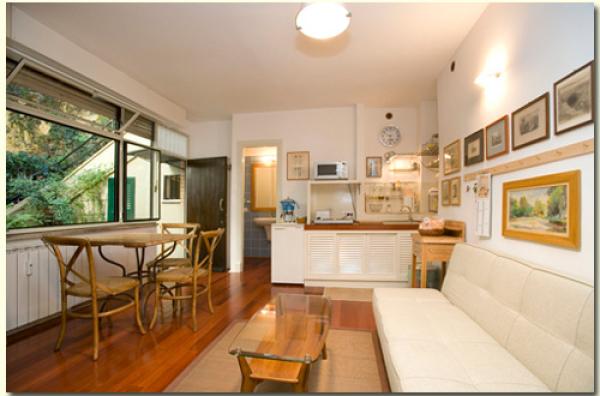 Living Room and Corner Kitchen