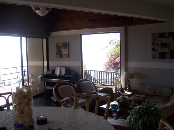 Living room looking to sea