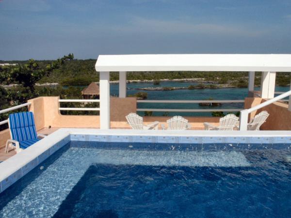 Heated rooftop pools