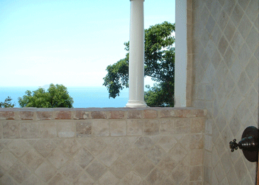 Open Air Guest Shower in guest house