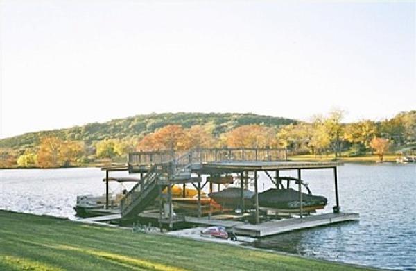 View from Side yard out to Dock Area