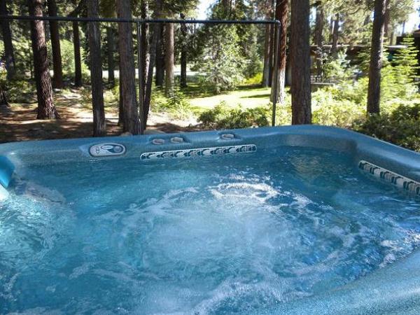 Hot tub on back deck