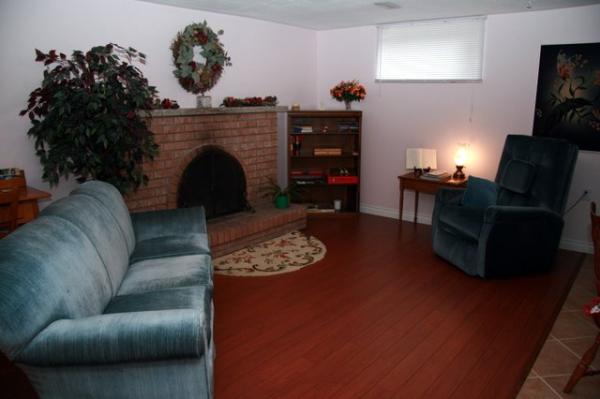 Fireplace sitting area