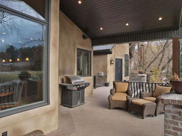 Covered Deck off Kitchen -catwalk to private suite