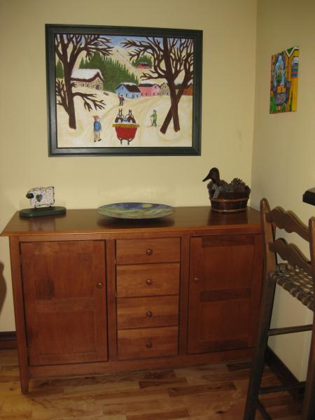 Buffet and Art in Dining Room