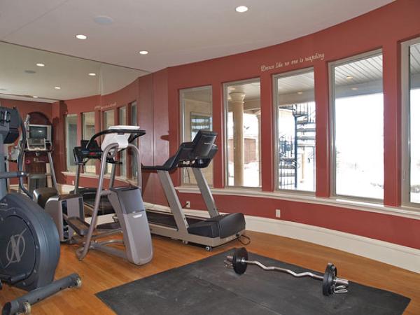 Home Gym (all mirrors, valley views out windows)