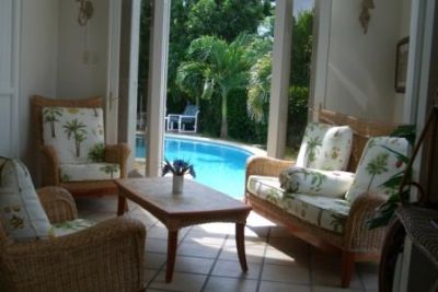 The lounge looking onto the pool