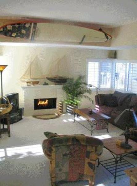 Living Room With Fireplace